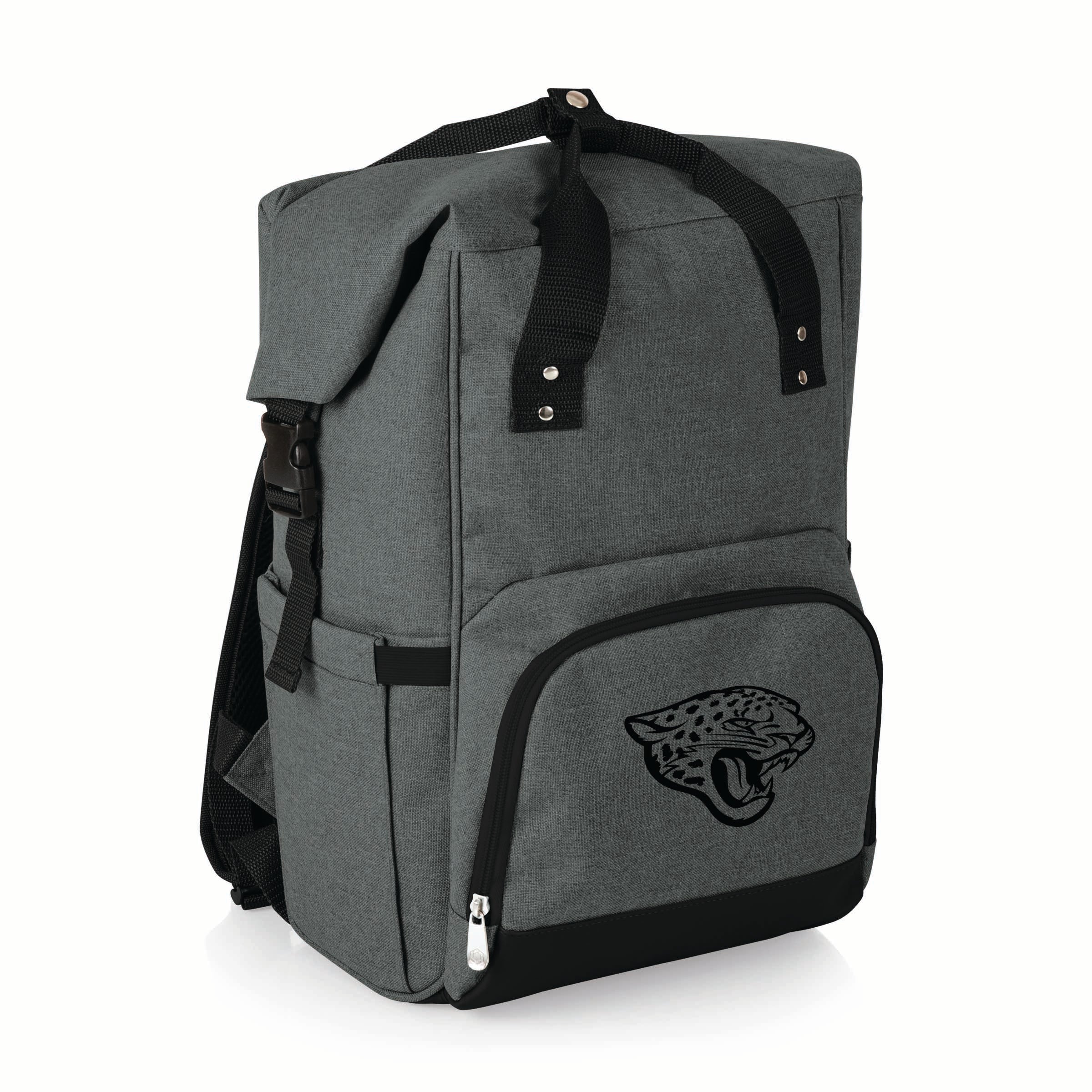Jacksonville Jaguars - On The Go Roll-Top Backpack Cooler-Picnic Time Family of Brands