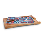 America250 - Ventana - Tempered Glass and Acacia Cheese Board and Knife Set-Picnic Time Family of Brands