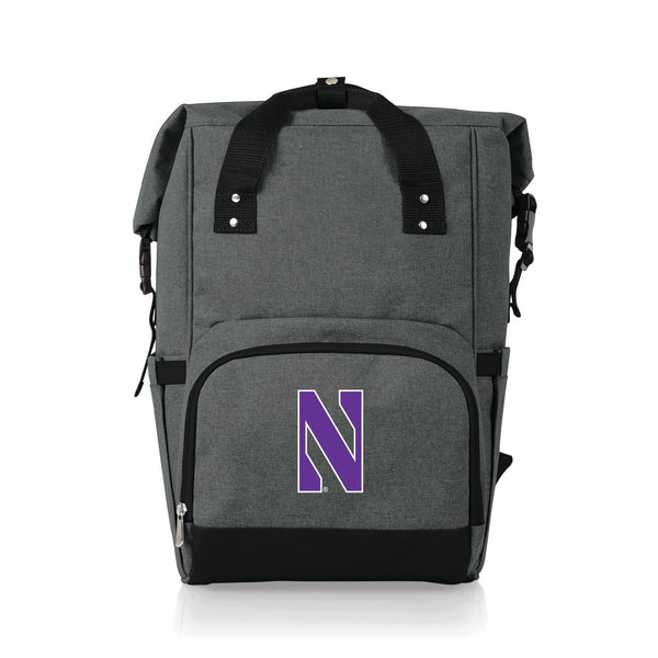 Northwestern Wildcats - On The Go Roll-Top Backpack Cooler