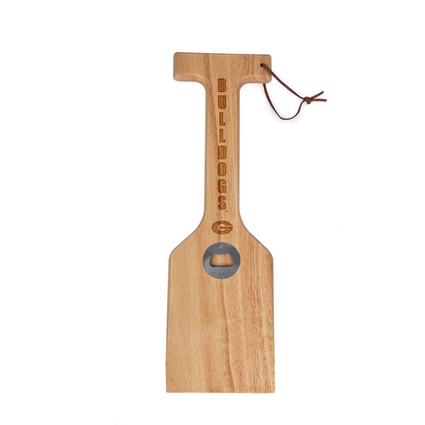 Georgia Bulldogs - Hardwood BBQ Grill Scraper with Bottle Opener-Picnic Time Family of Brands