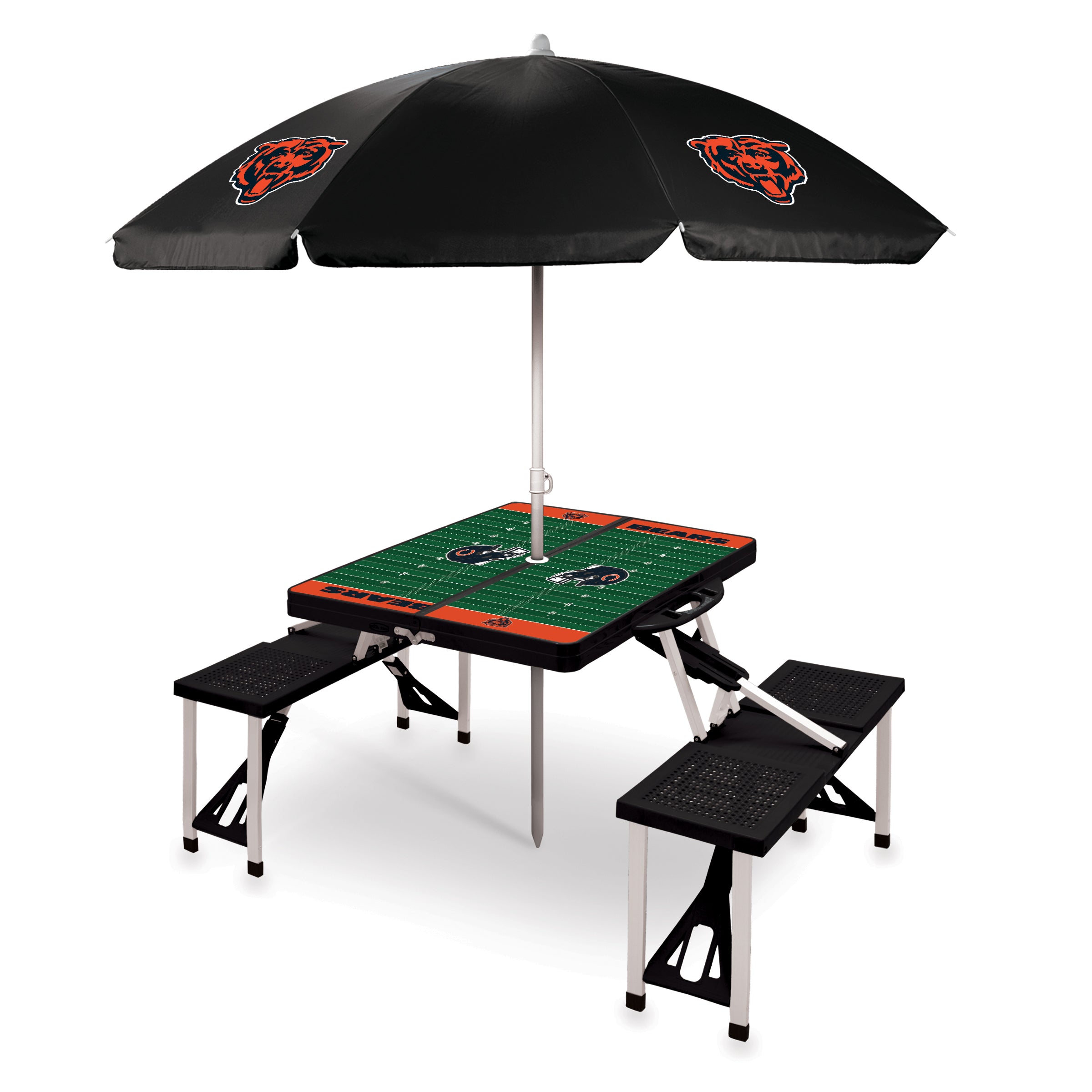 NFL Picnic Table with Umbrella - Chicago Bears