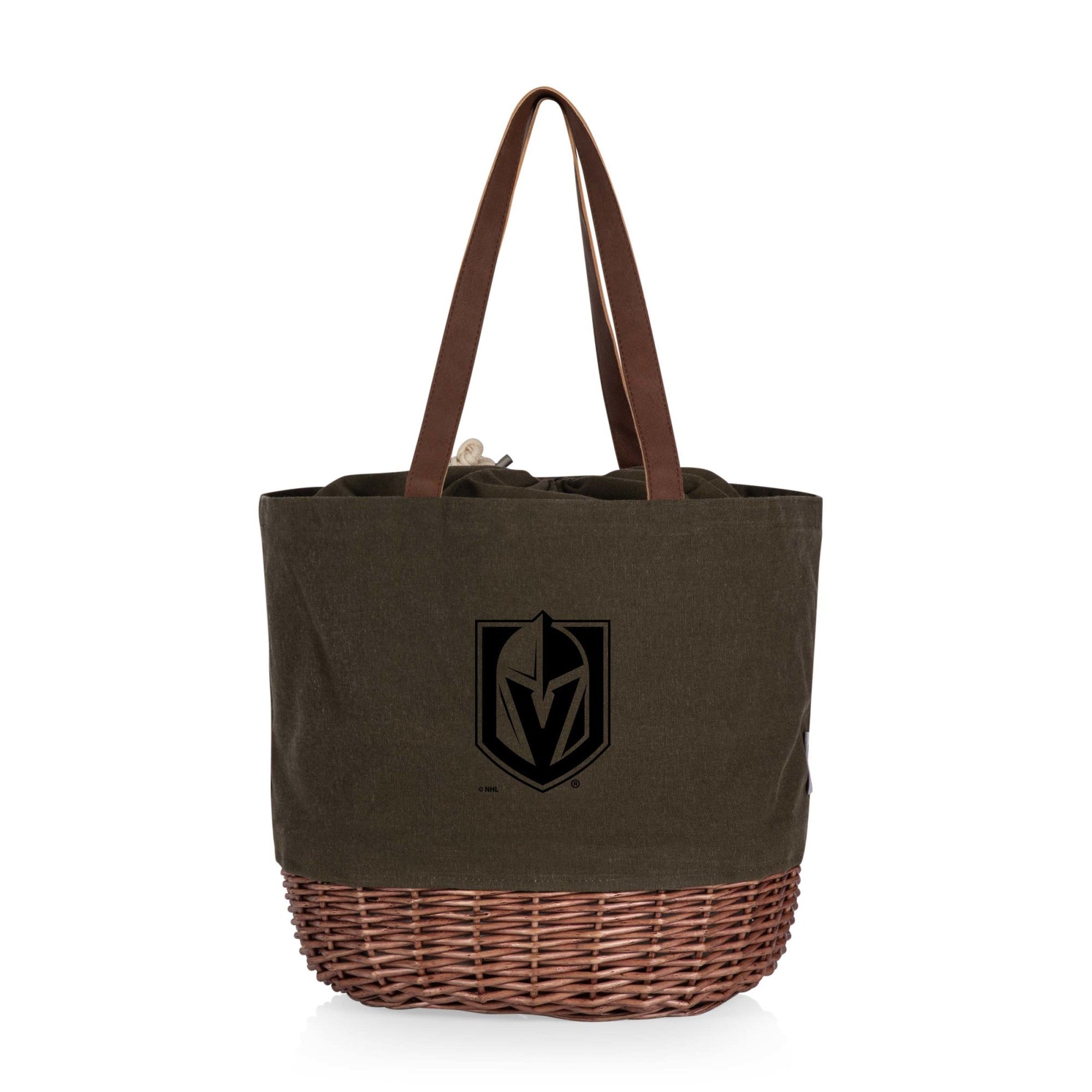 Vegas Golden Knights - Coronado Canvas and Willow Basket Tote