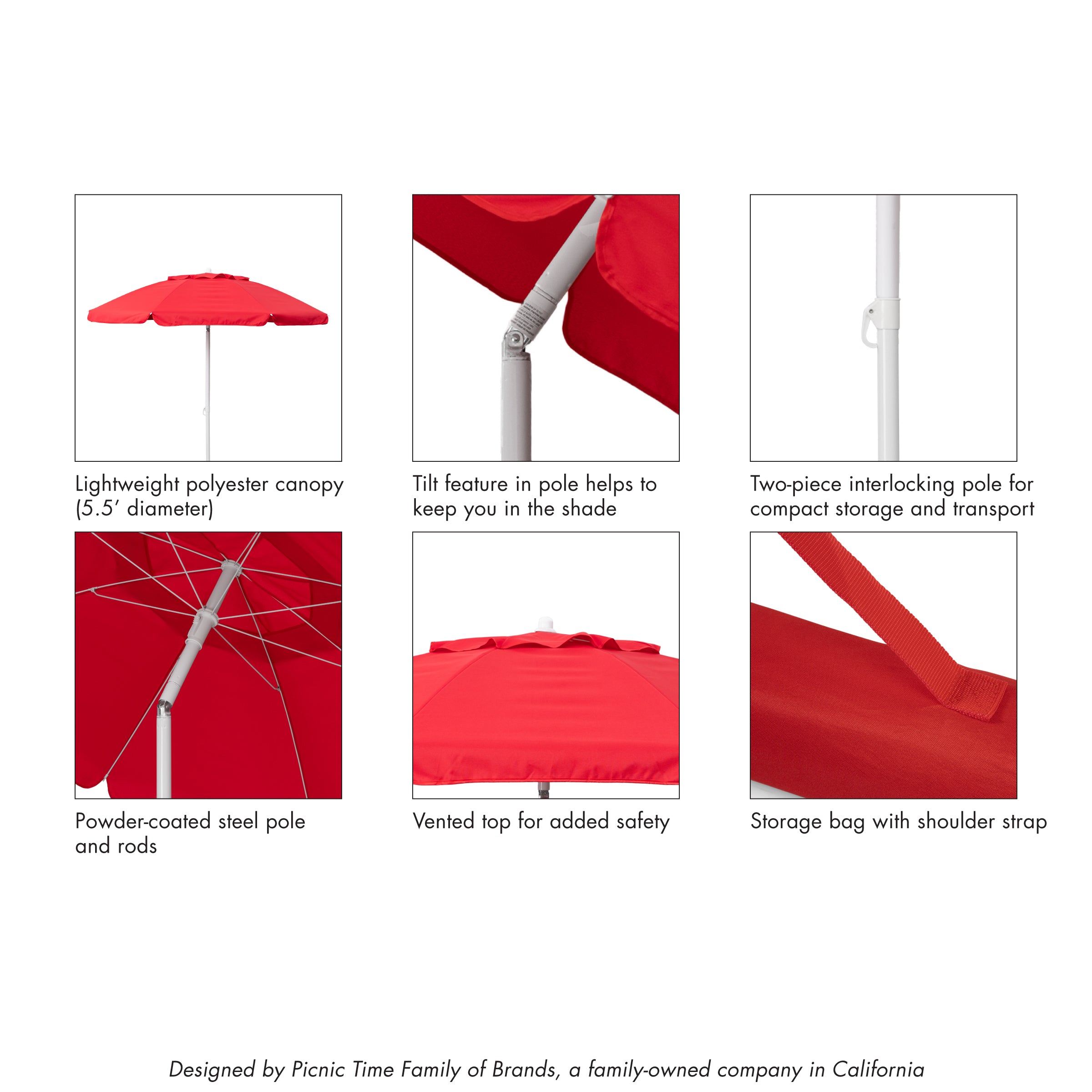 5.5 Ft. Portable Beach Umbrella