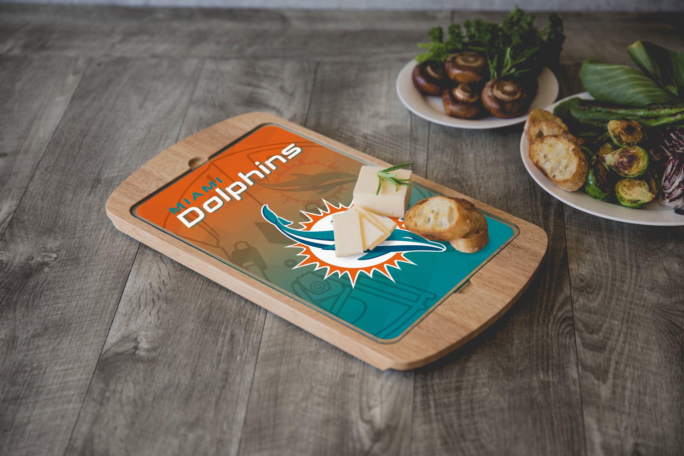 Miami Dolphins - Billboard Glass Top Serving Tray