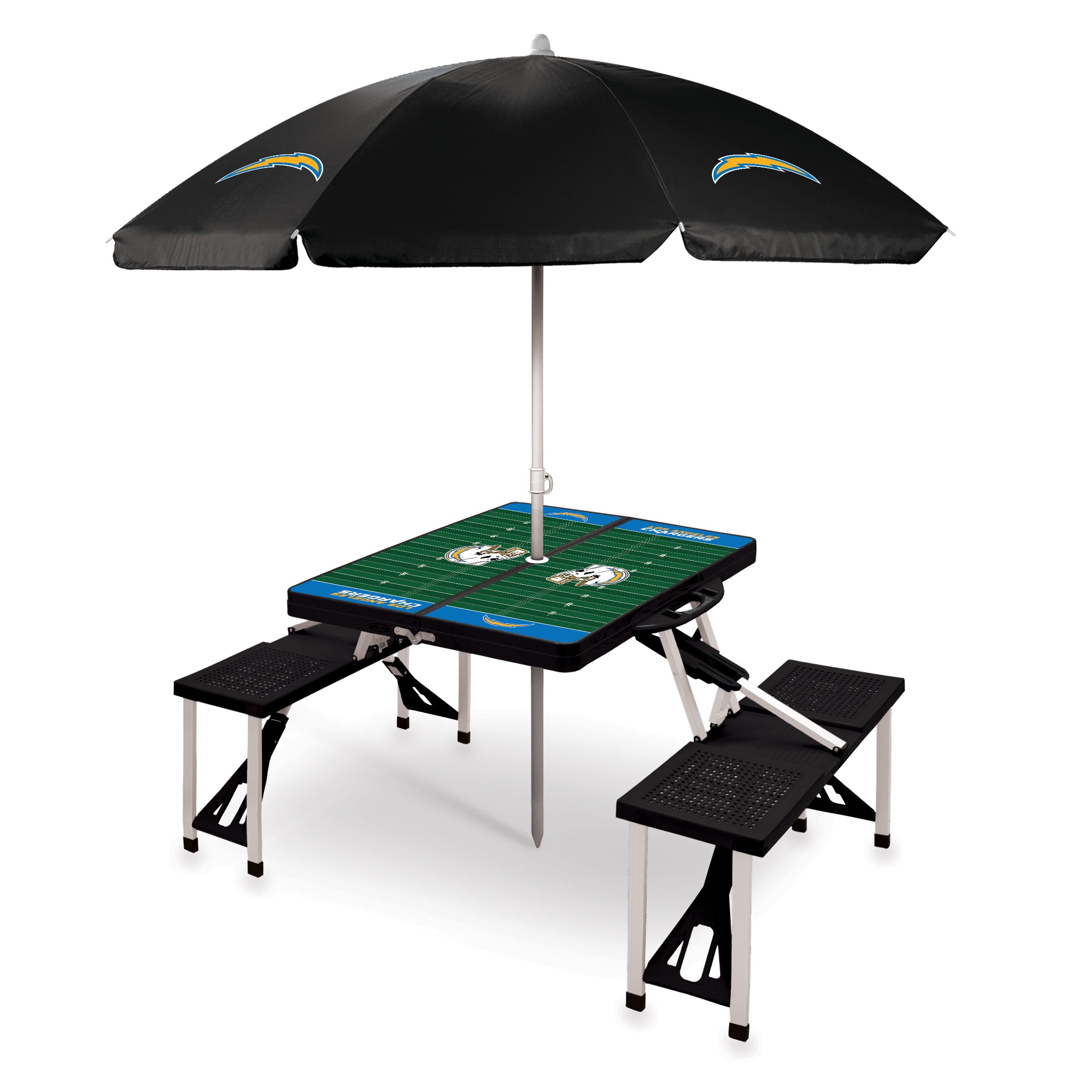 Los Angeles Chargers Picnic Table Portable Folding Table with