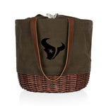 Houston Texans - Coronado Canvas and Willow Basket Tote-Picnic Time Family of Brands