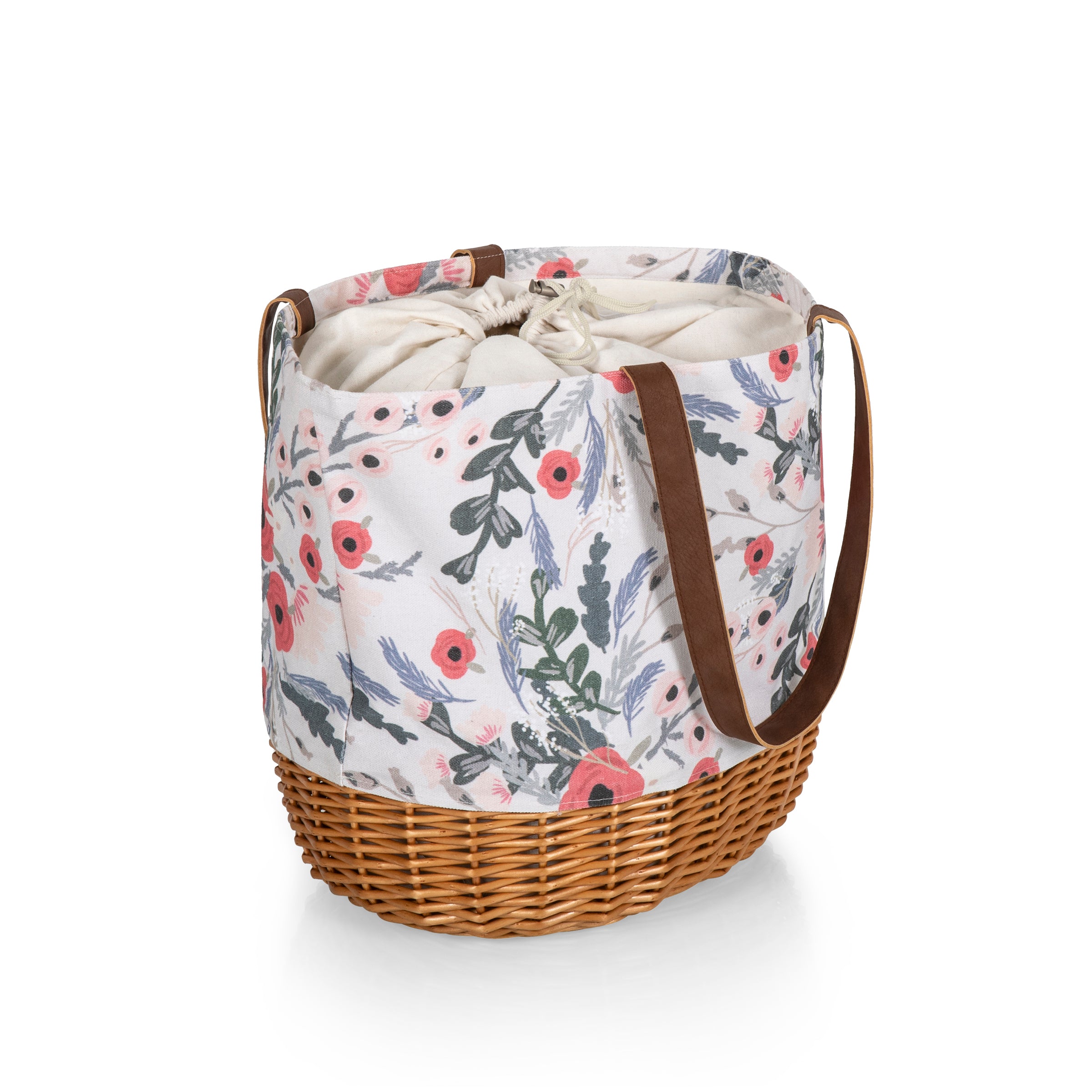 Coronado Canvas and Willow Basket Tote-Picnic Time Family of Brands