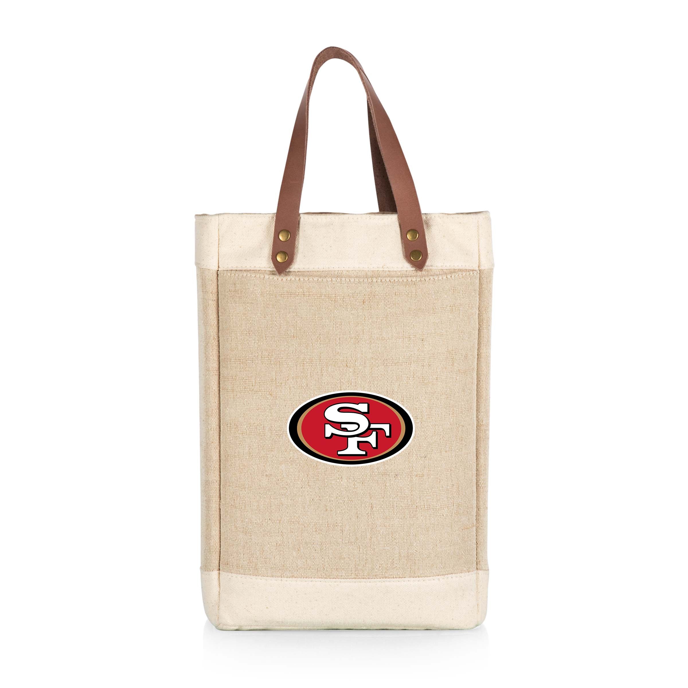 San Francisco 49ers - Pinot Jute 2 Bottle Insulated Wine Bag