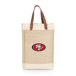San Francisco 49ers - Pinot Jute 2 Bottle Insulated Wine Bag