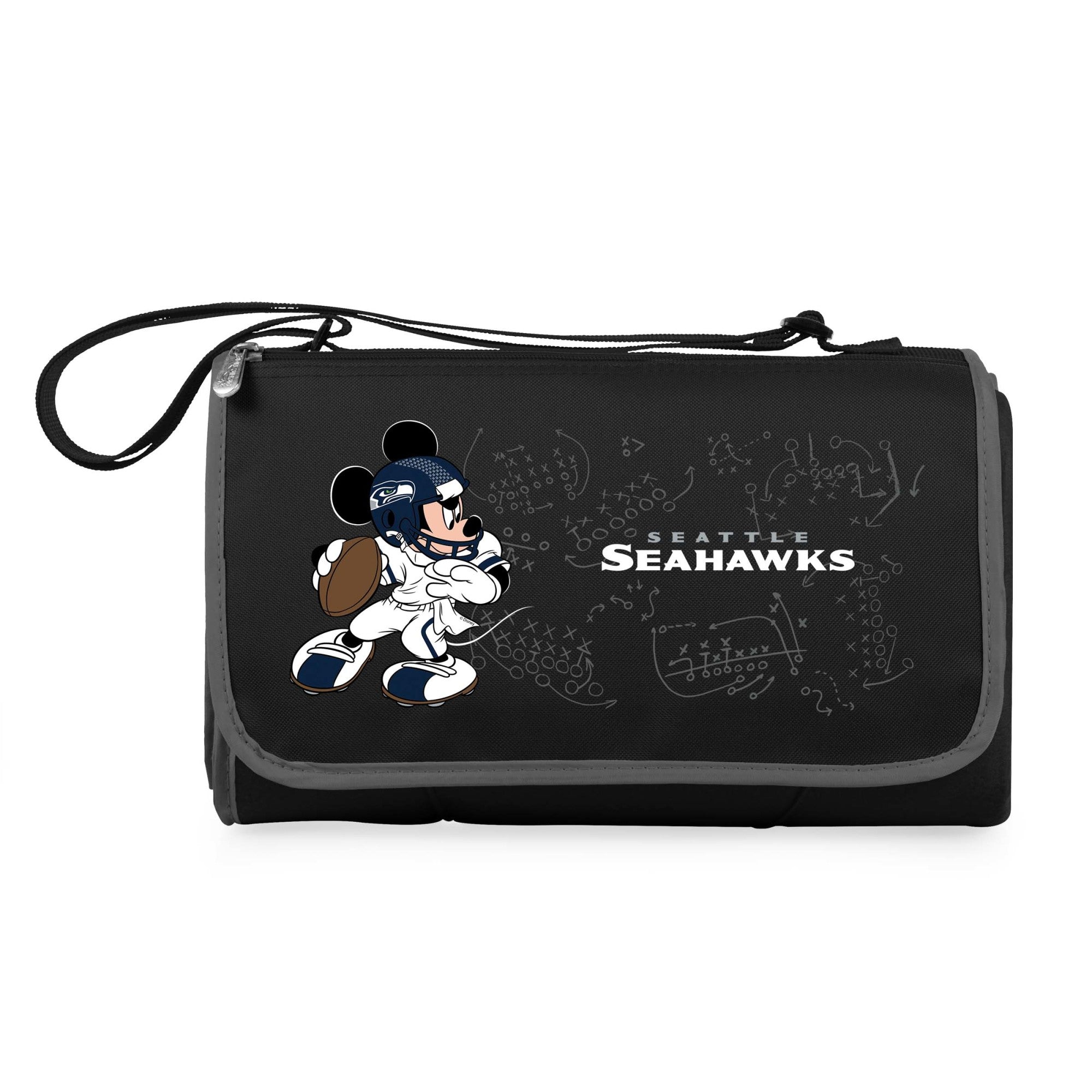 Seattle Seahawks - Mickey Mouse - Blanket Tote Outdoor Picnic Blanket