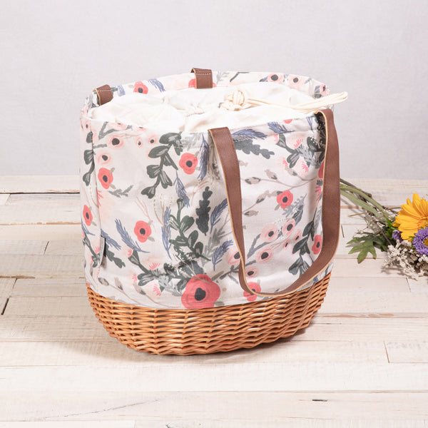Coronado Canvas and Willow Basket Tote-Picnic Time Family of Brands