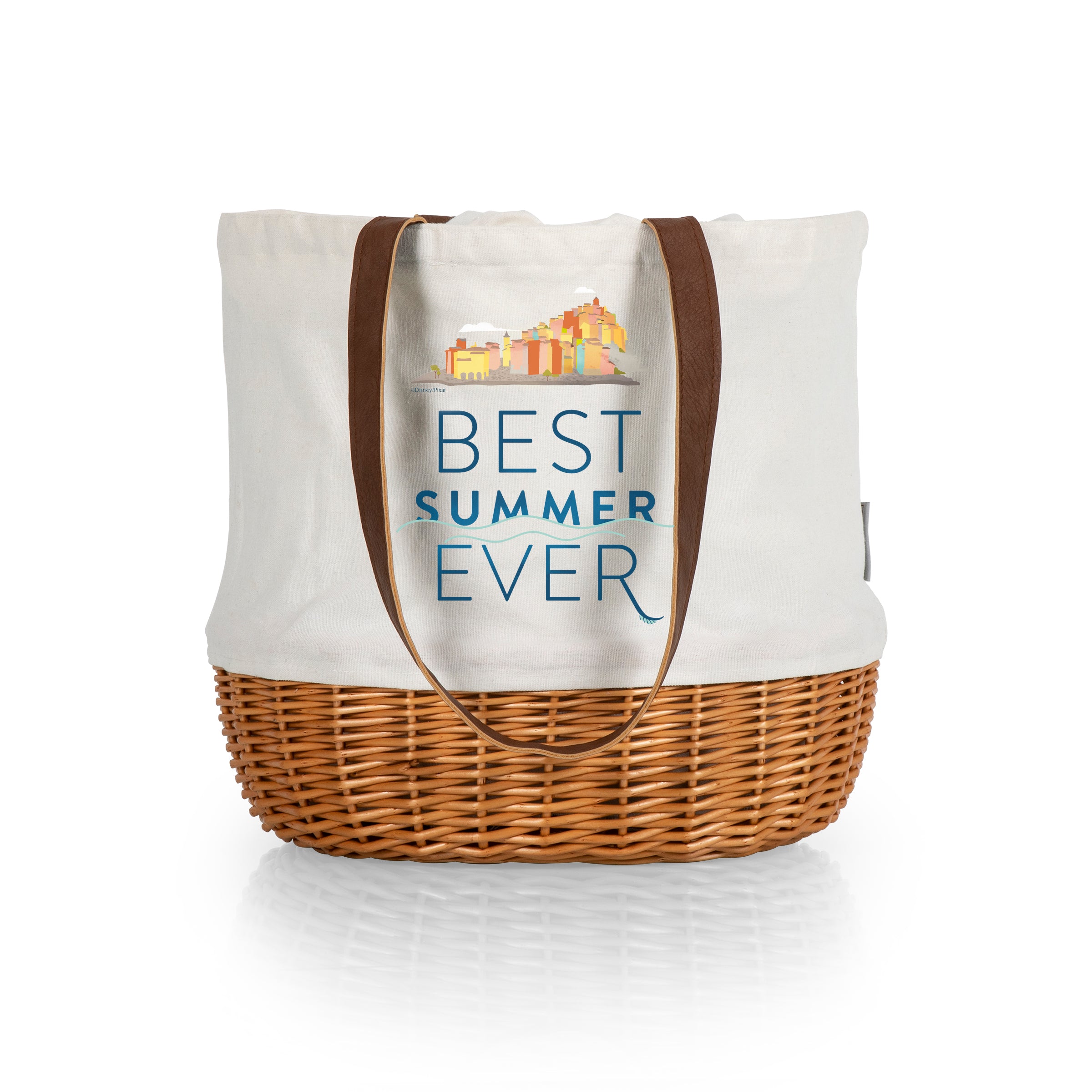 Luca - Coronado Canvas and Willow Basket Tote-Picnic Time Family of Brands