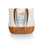 Luca - Coronado Canvas and Willow Basket Tote-Picnic Time Family of Brands