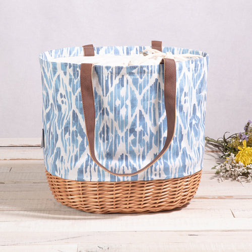 Coronado Canvas and Willow Basket Tote-Picnic Time Family of Brands