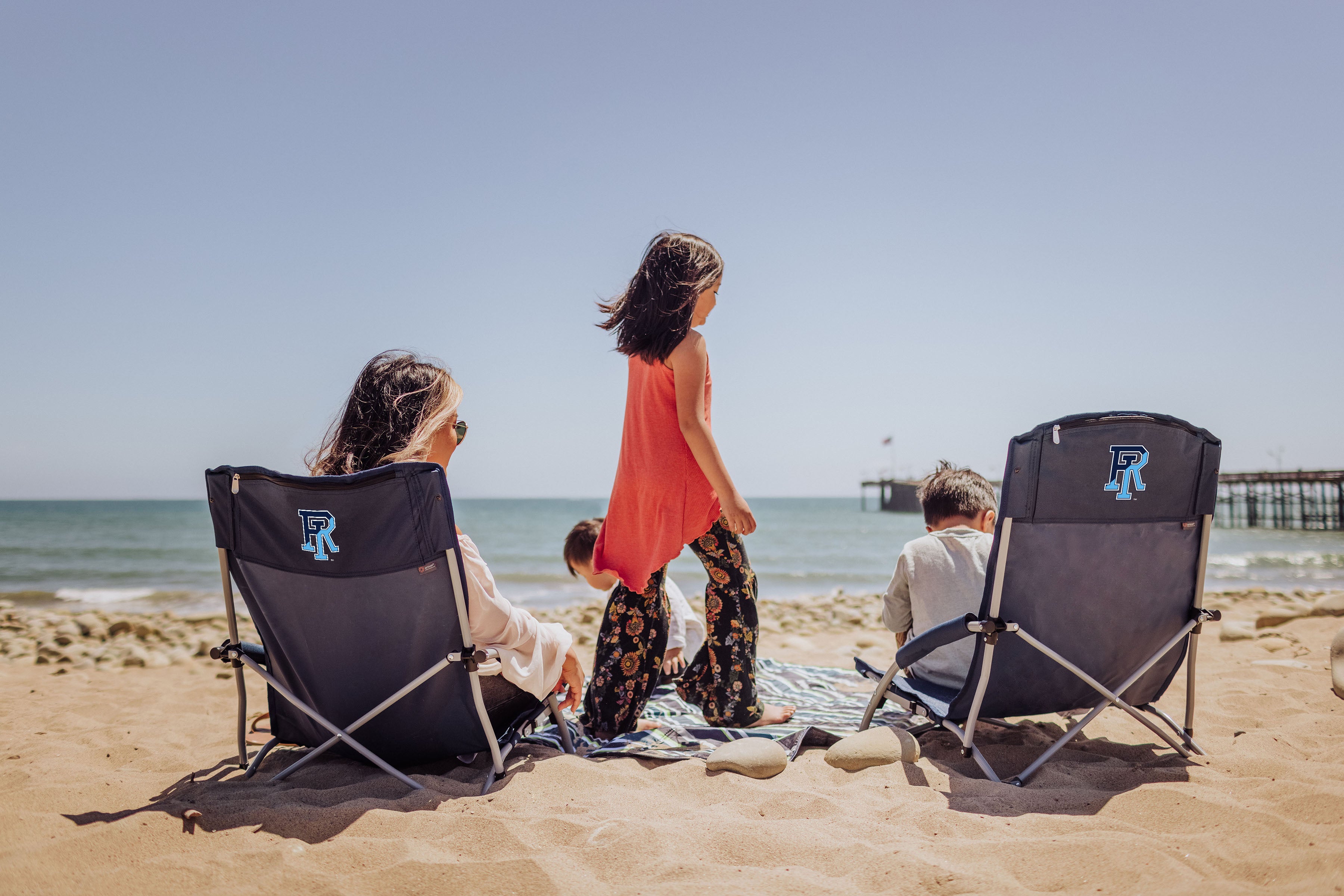 Rhode Island Rams - Tranquility Beach Chair with Carry Bag-Picnic Time Family of Brands