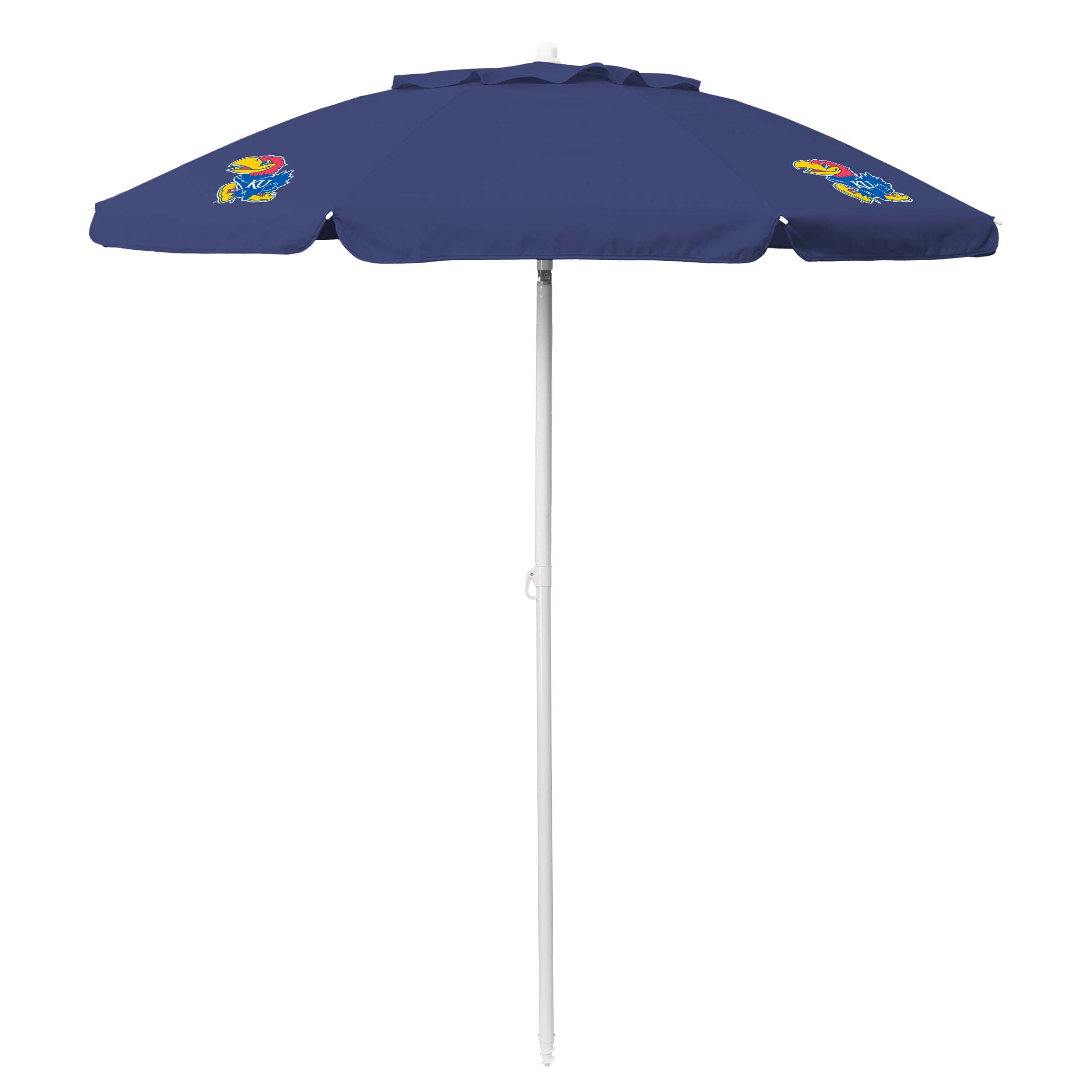 Kansas Jayhawks - 5.5 Ft. Portable Beach Umbrella-Picnic Time Family of Brands
