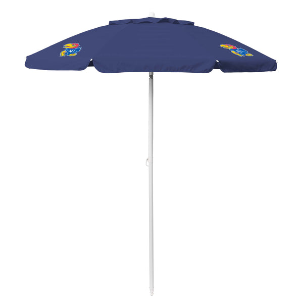 Kansas Jayhawks - 5.5 Ft. Portable Beach Umbrella-Picnic Time Family of Brands