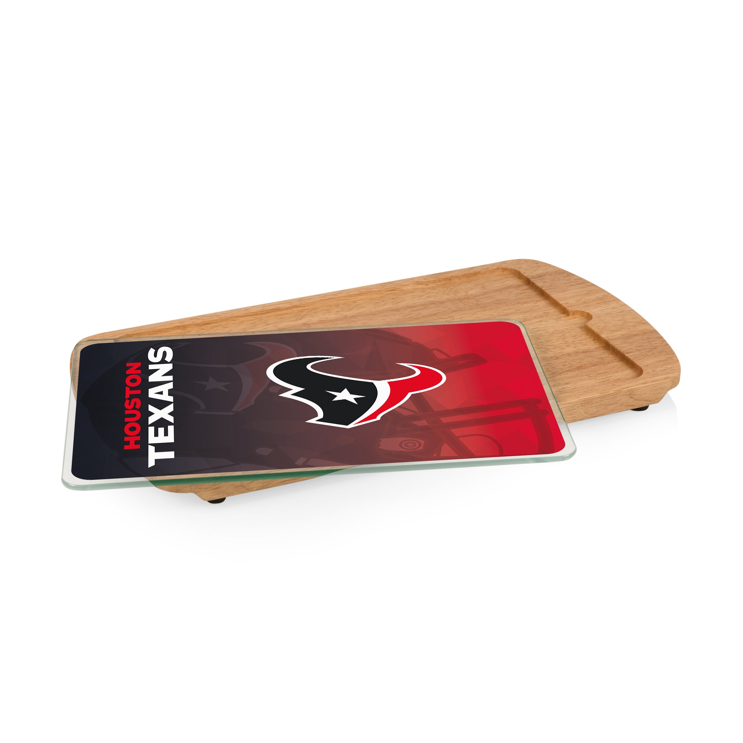 Houston Texans - Billboard Glass Top Serving Tray-Picnic Time Family of Brands