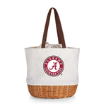 Alabama Crimson Tide - Coronado Canvas and Willow Basket Tote-Picnic Time Family of Brands