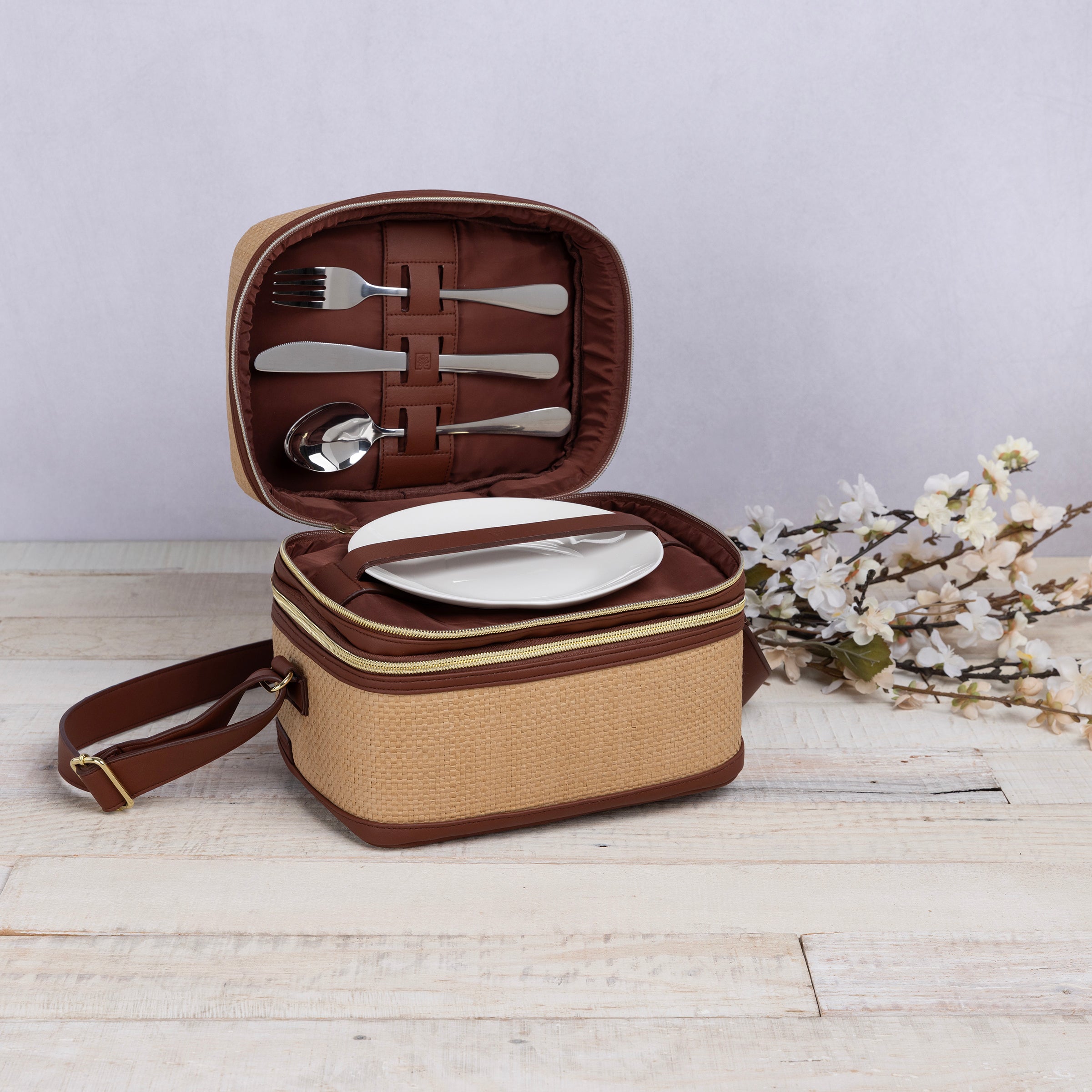 Beige with Brown Accents