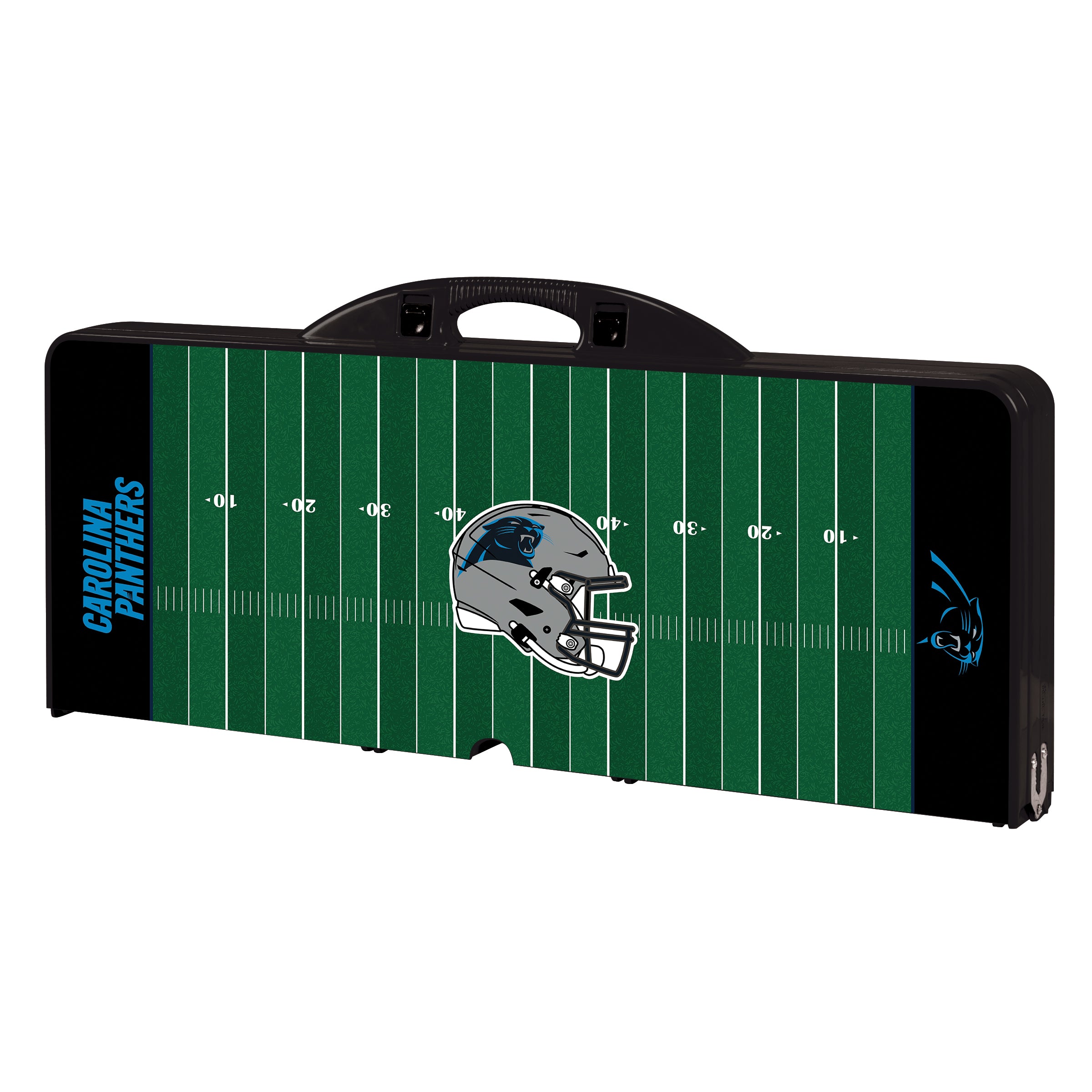 Carolina Panthers Football Field - Picnic Table Portable Folding Table with Seats-Picnic Time Family of Brands