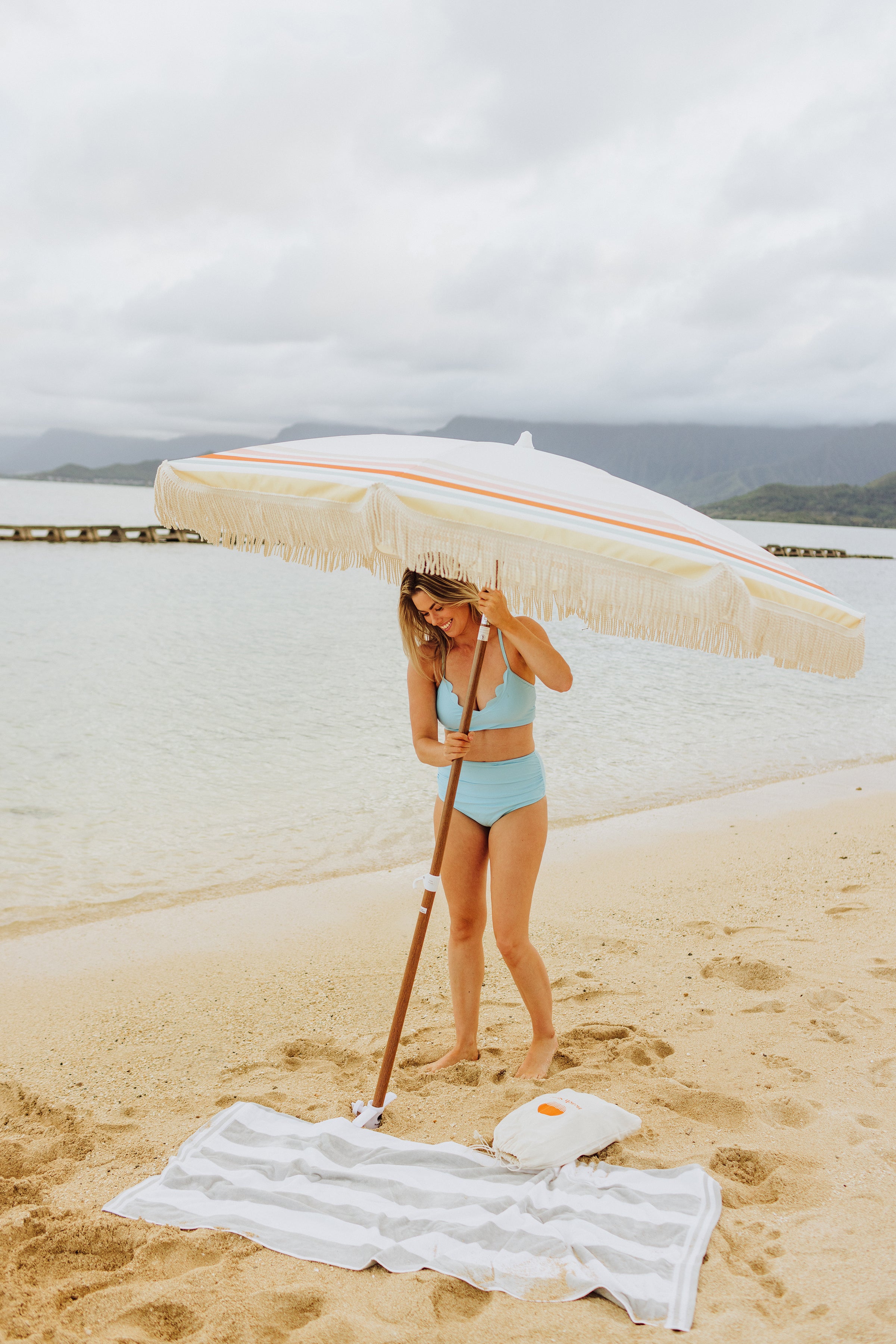 Summerland 6.5 ft. Portable Beach Umbrella