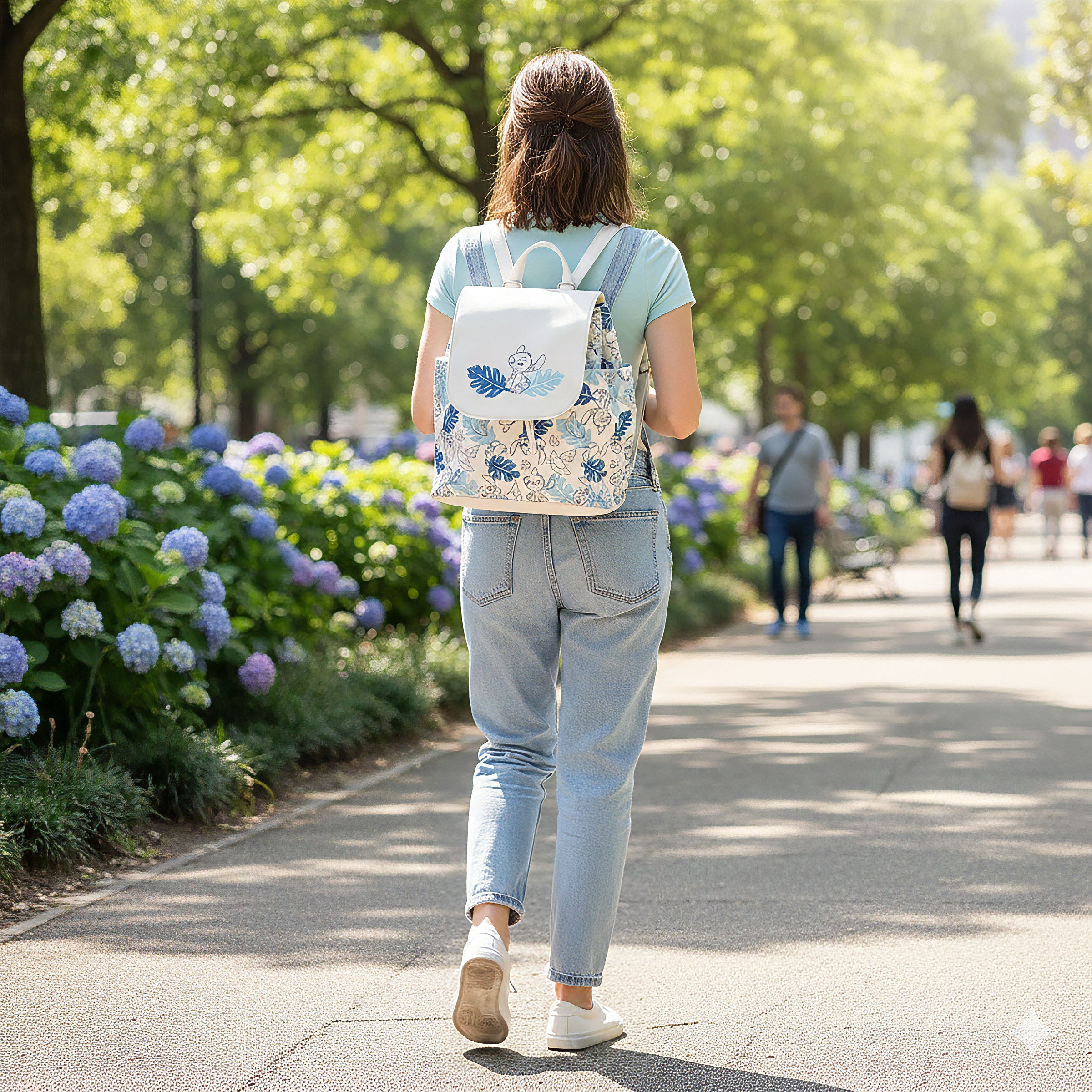 Lilo & Stitch Stitch Leaf - Downtown Mini Cooler Backpack-Picnic Time Family of Brands
