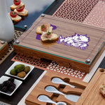 TCU Horned Frogs - Concerto Glass Top Cheese Cutting Board & Tools Set