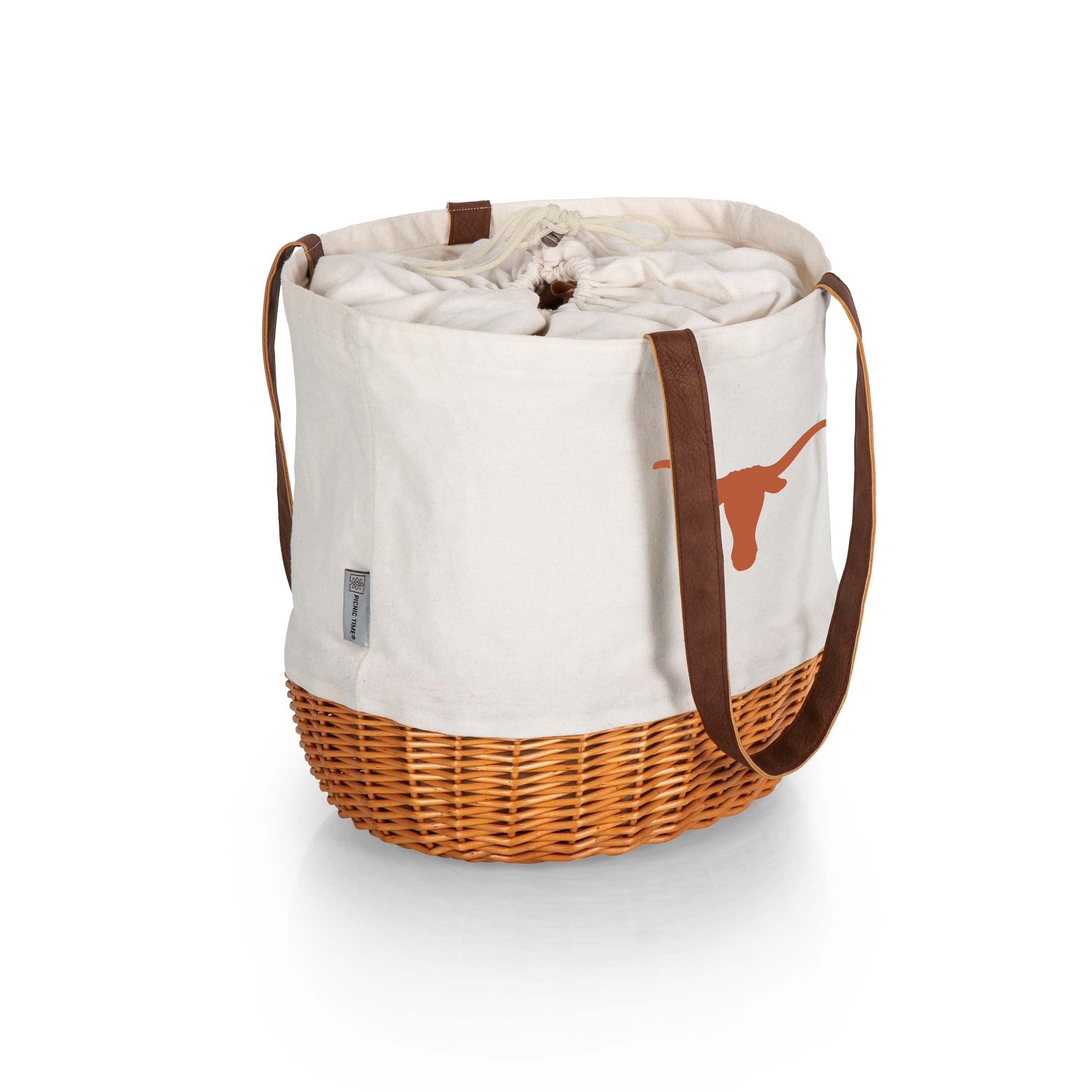 Texas Longhorns - Coronado Canvas and Willow Basket Tote: 3 of 3