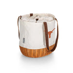 Texas Longhorns - Coronado Canvas and Willow Basket Tote-Picnic Time Family of Brands: 3 of 3