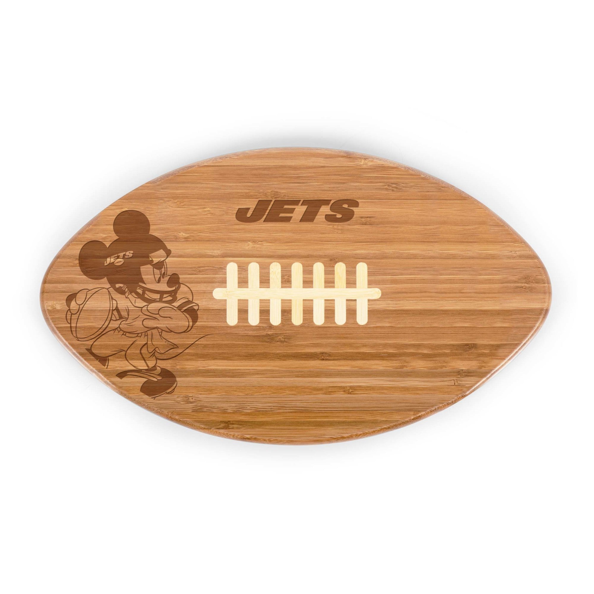 New York Jets Mickey Mouse - Touchdown! Football Cutting Board & Serving Tray