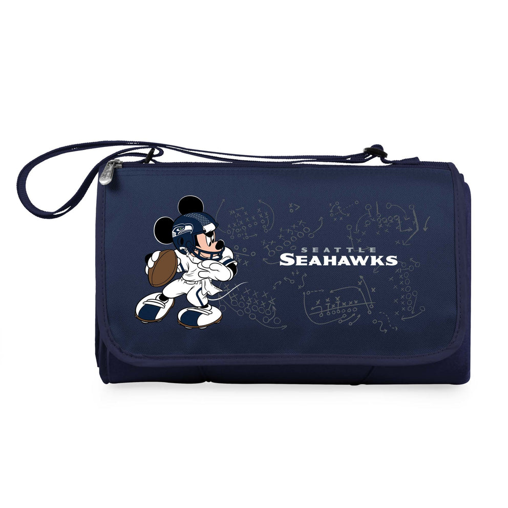 Seattle Seahawks - Mickey Mouse - Blanket Tote Outdoor Picnic Blanket