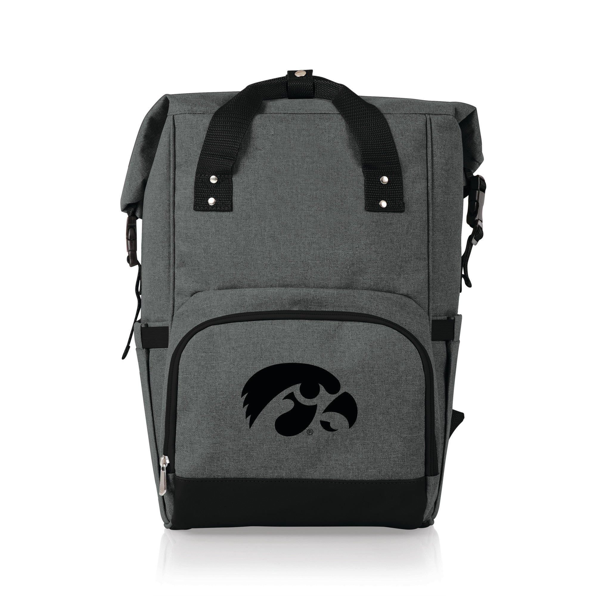 Iowa Hawkeyes - On The Go Roll-Top Backpack Cooler