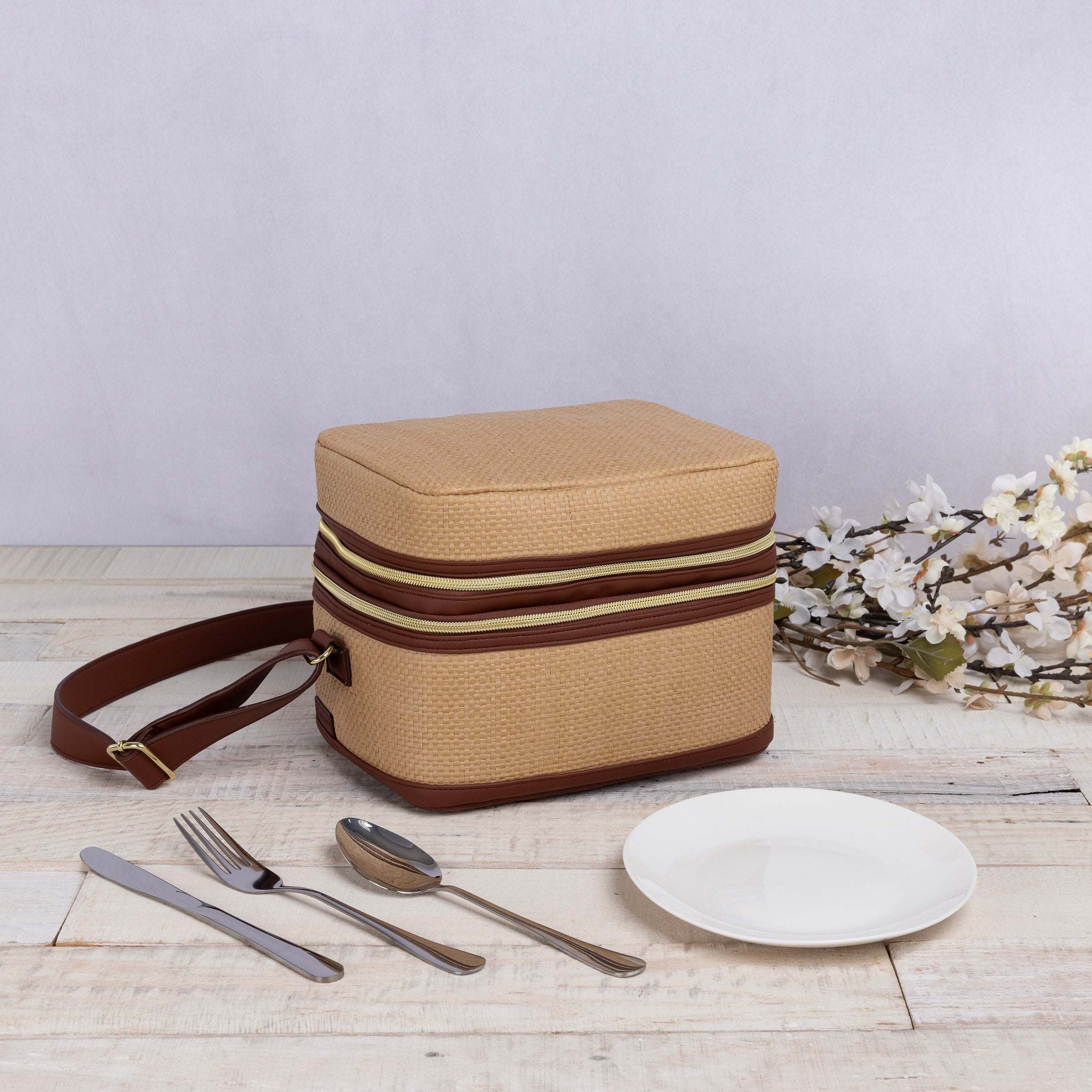 Beige with Brown Accents