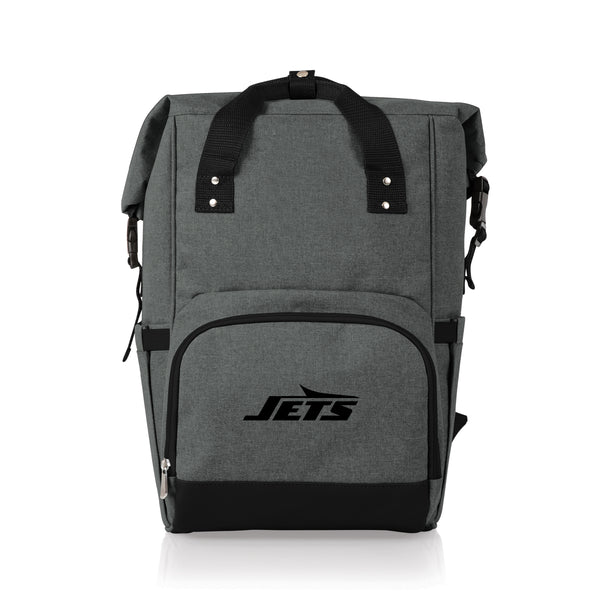 New York Jets - On The Go Roll-Top Backpack Cooler