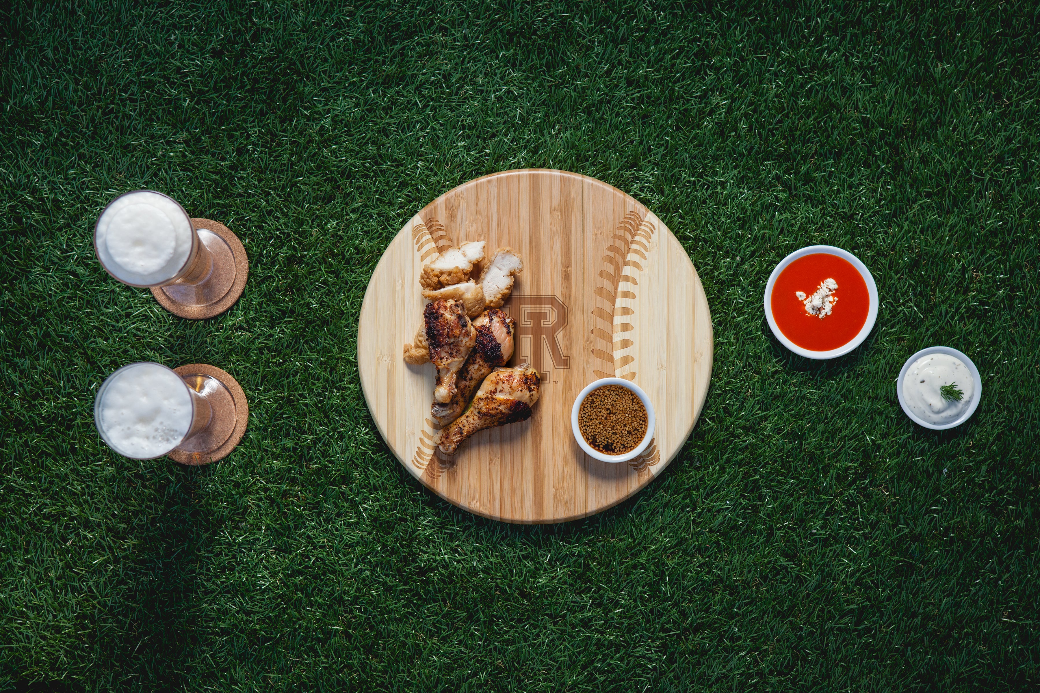 Rhode Island Rams - Home Run! Baseball Cutting Board & Serving Tray