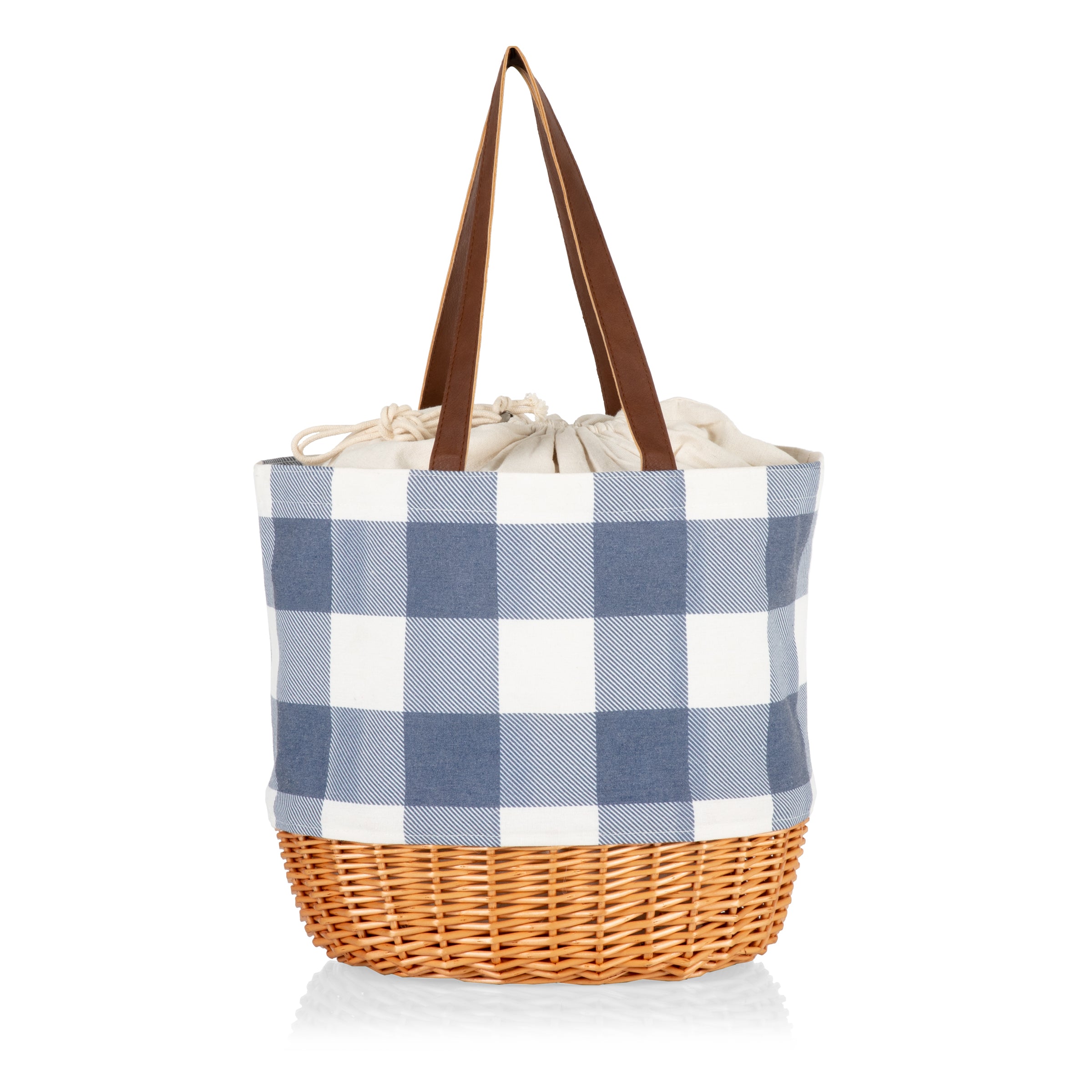 Coronado Canvas and Willow Basket Tote-Picnic Time Family of Brands