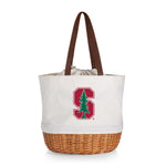 Stanford Cardinal - Coronado Canvas and Willow Basket Tote-Picnic Time Family of Brands