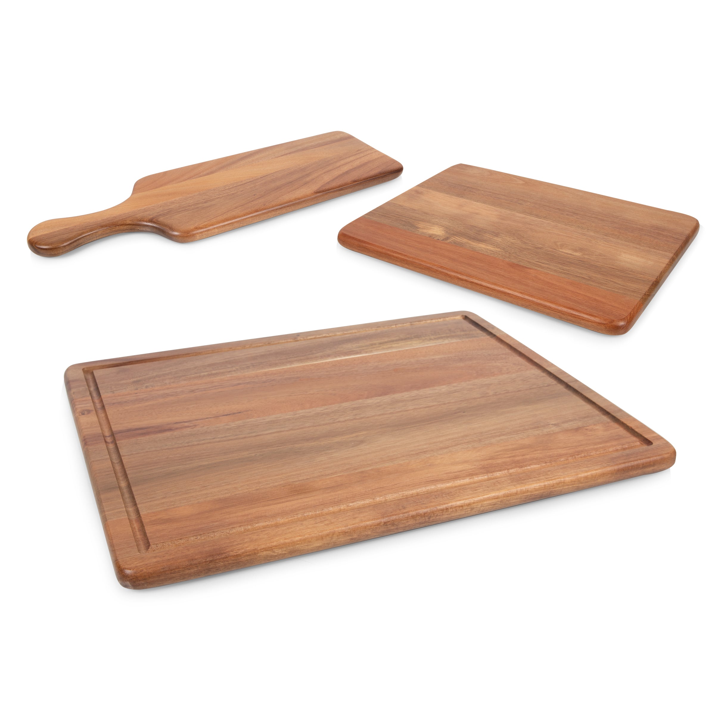 3-Piece Acacia Wood Charcuterie Board Set-Picnic Time Family of Brands