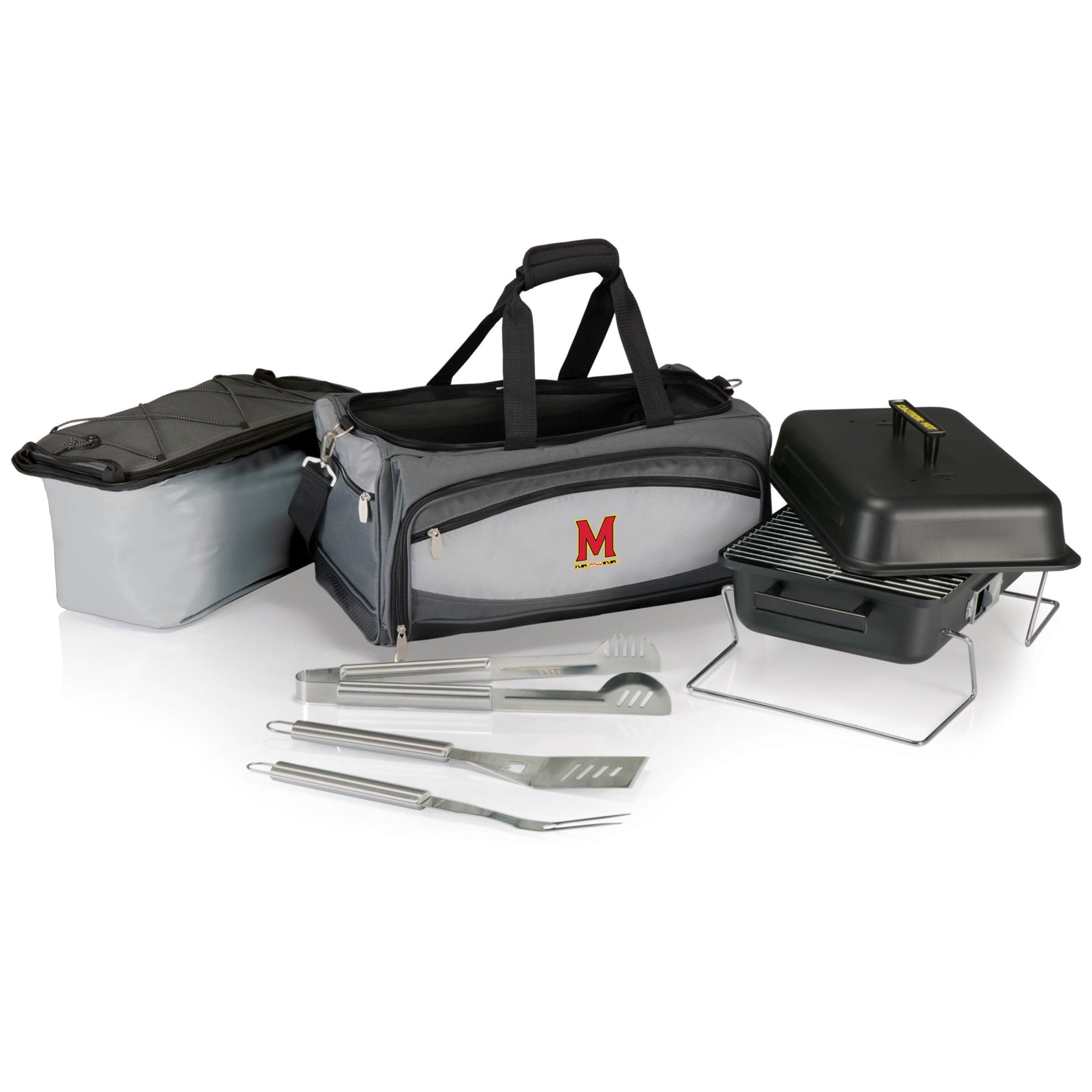Maryland Terrapins - Buccaneer Portable Charcoal Grill & Cooler Tote-Picnic Time Family of Brands
