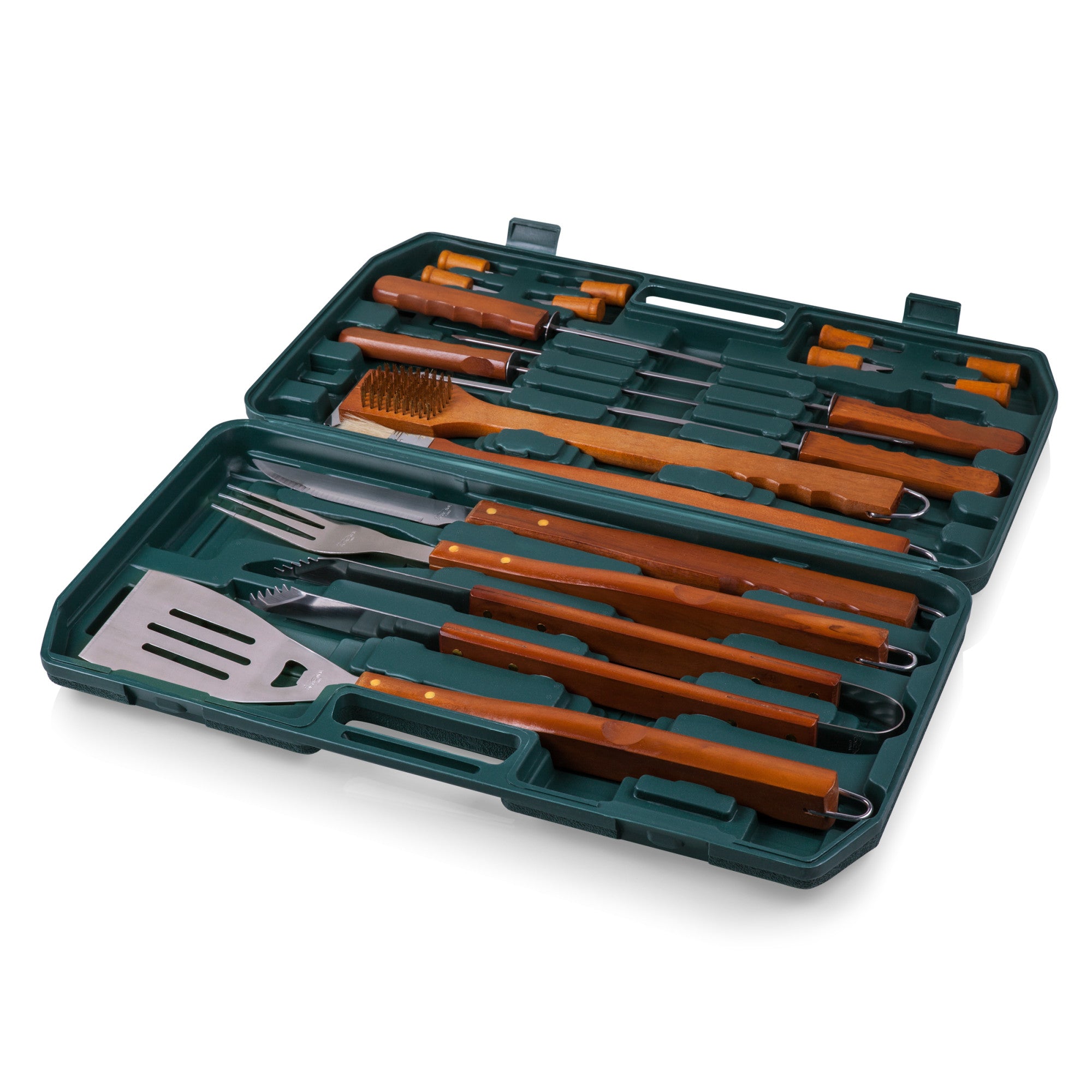 Brookstone BBQ Barbeque Grill Tool Accessory Set in Case 18