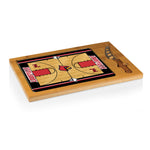 Louisville Cardinals Basketball Court - Icon Glass Top Cutting Board & Knife Set