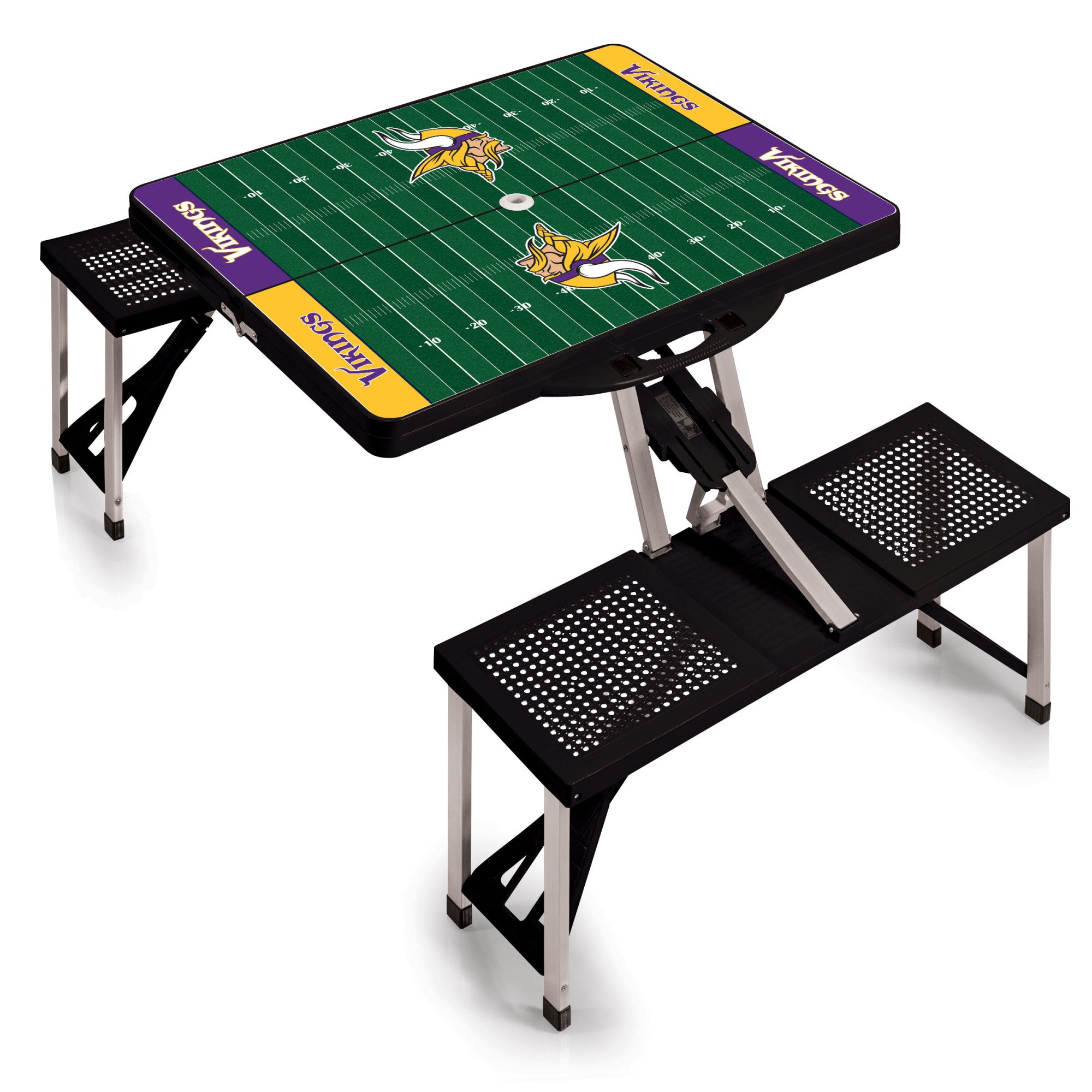 Minnesota Vikings - Picnic Table Portable Folding Table with Seats