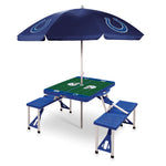 Indianapolis Colts - Picnic Table Portable Folding Table with Seats and Umbrella