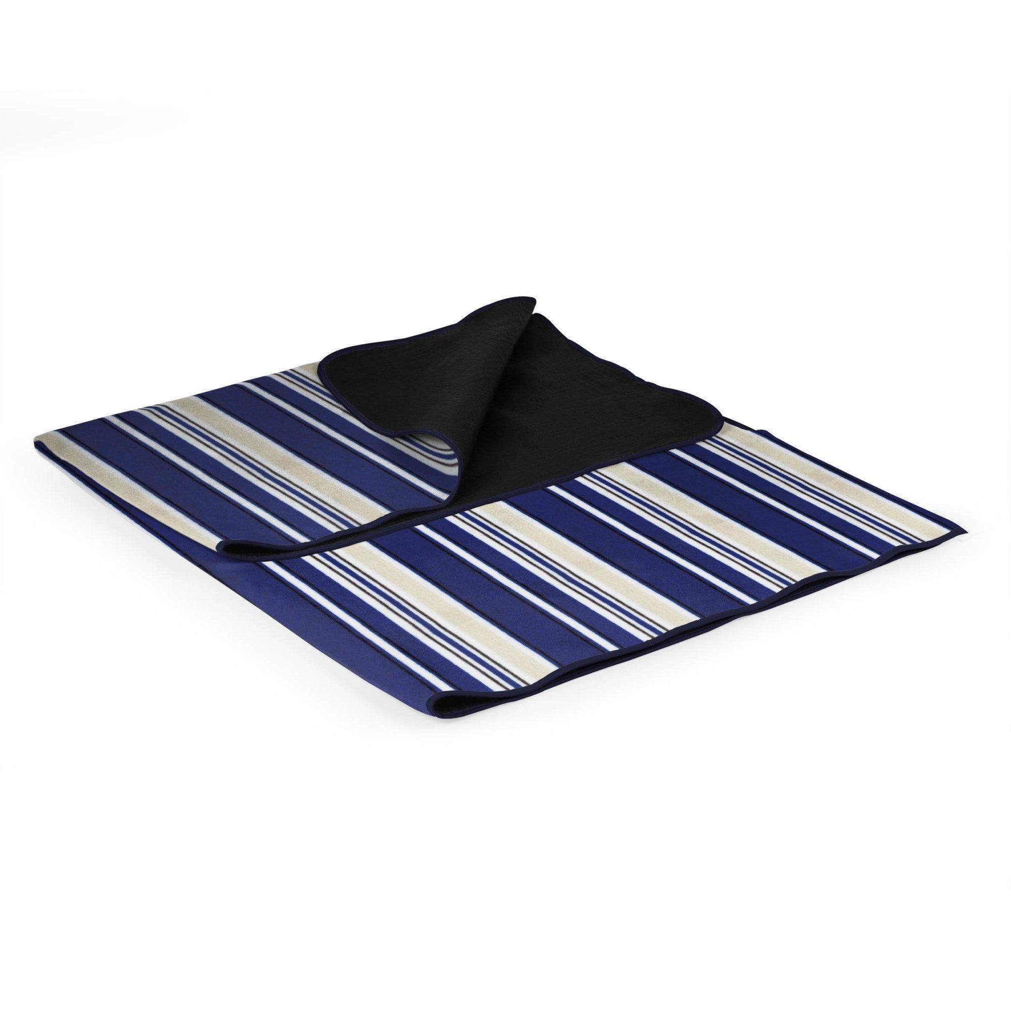 Blue Stripe Pattern with Navy Flap