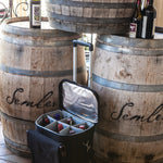 Las Vegas Raiders - Cellar 6-Bottle Wine Carrier & Cooler Tote with Trolley