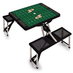 Football Field - Purdue Boilermakers - Picnic Table Portable Folding Table with Seats