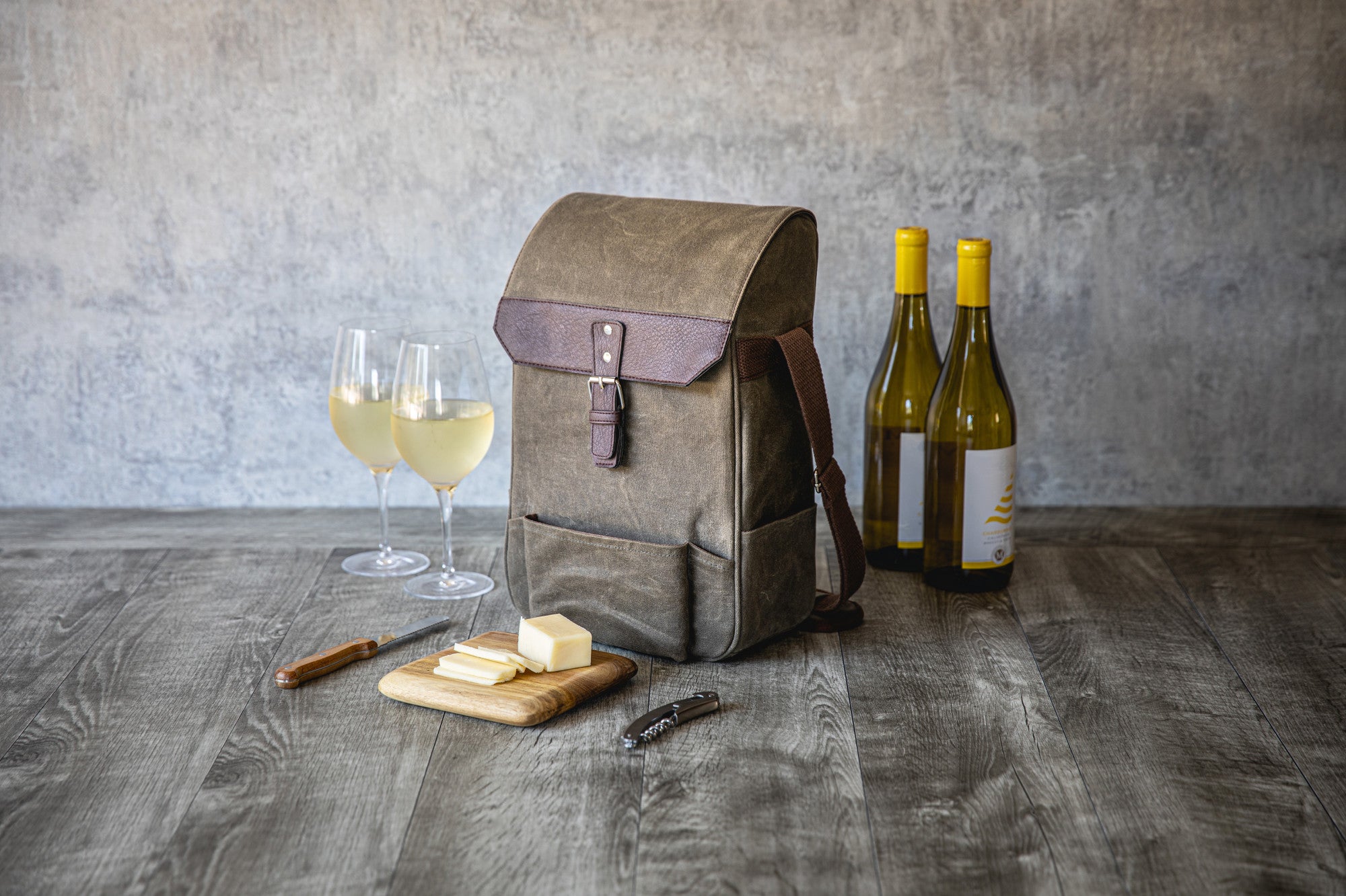 2 Bottle Insulated Wine & Cheese Cooler