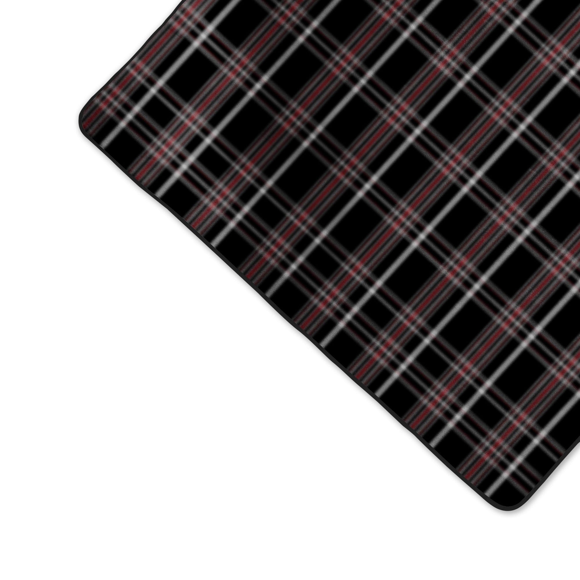 Black Tartan Pattern with Black Flap