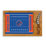 Boise State Broncos Football Field - Icon Glass Top Cutting Board & Knife Set